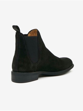 Čierne dámske semišové chelsea topánky Gant