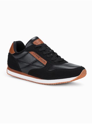Pánské sneakers boty T310 - černá/bronzová