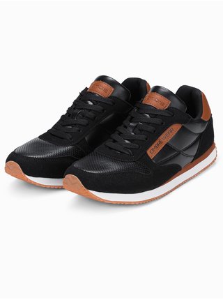 Pánské sneakers boty T310 - černá/bronzová