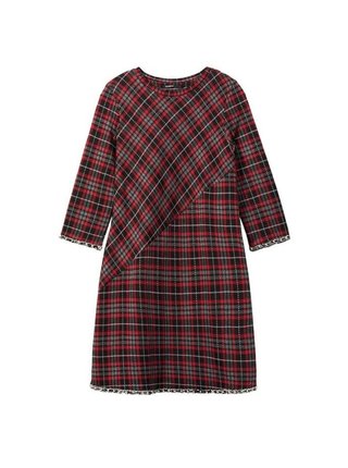 Černo-červené dámské kostkované šaty Desigual Vest Loverpool 