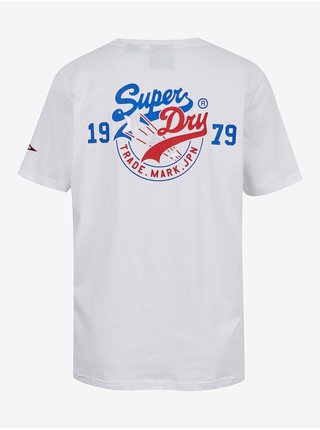 Bílé dámské tričko s potiskem Superdry