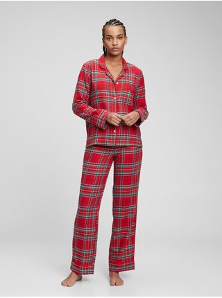 Červené dámske flanelové pyžamo GAP