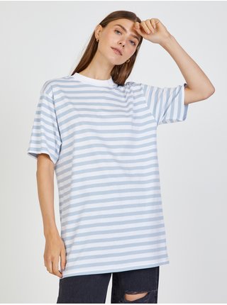 Modro-biele pruhované oversize tričko TALLY WEiJL