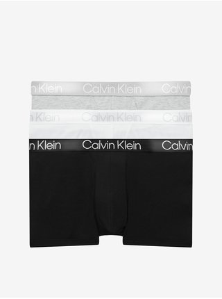 Sada tří boxerek v černé, šedé a bílé barvě Calvin Klein