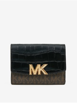 Černo-hnědá dámská peněženka s krokodýlím vzorem Michael Kors Karlie