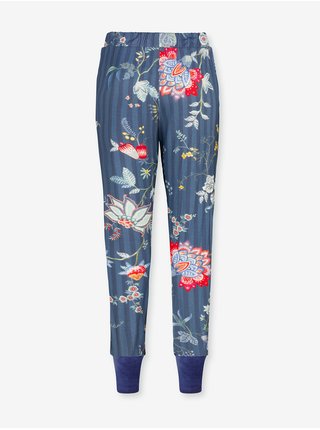 Modré dámské květované pyžamové kalhoty PiP studio Flower Festival
