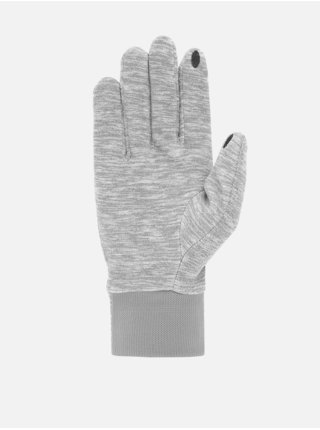 Šedé pánské fleecové rukavice 4F Touch Screen
