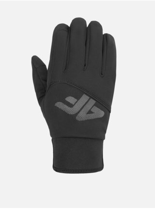 Černé unisex softshellové rukavice 4F 