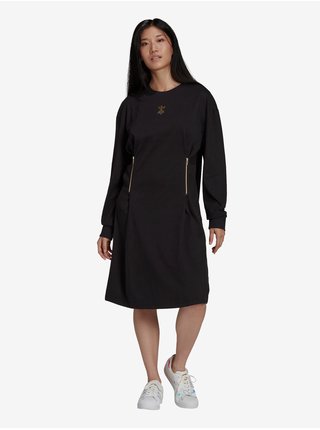Černé dámské mikinové šaty adidas Originals