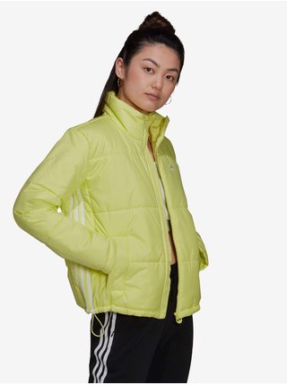 Neonově žlutá dámská prošívaná bunda adidas Originals