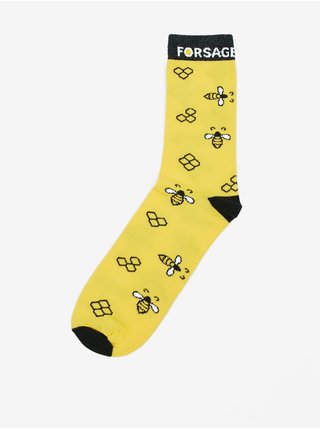 Černo-žluté vzorované ponožky DOBRO. pro Forsage
