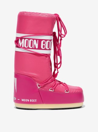 Tmavě růžové dámské sněhule Moon Boot Icon Nylon