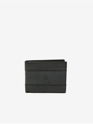 Černá pánská kožená peněženka U.S. Polo Assn. Union Horiz