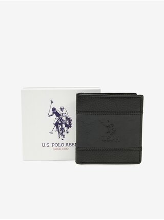 Černá pánská kožená peněženka U.S. Polo Assn. Union Vert