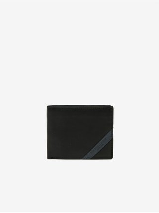 Čierna pánska kožená peňaženka U.S. Polo Assn. Utah Horiz