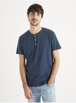 Tmavě modré basic tričko Celio Teelino