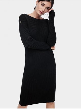 Černé dámské pletené šaty s.Oliver 