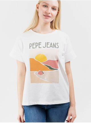 Biele dámske tričko Pepe Jeans