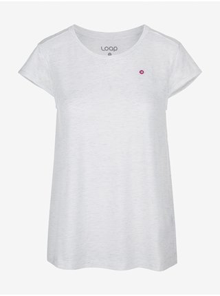 Bílé dámské žíhané tričko Loap Bradla