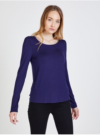 Tričká s dlhým rukávom pre ženy CAMAIEU - fialová