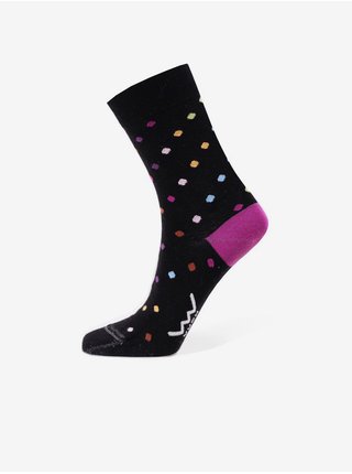 Černé ponožky s barevnými puntíky VUCH Haper