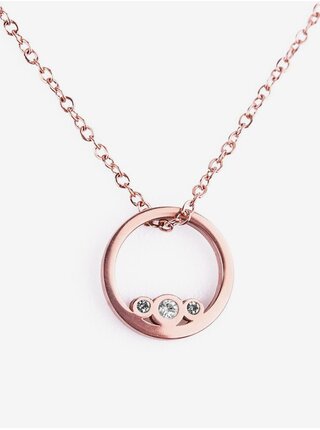 Dámský náhrdelník v růžovo-zlaté barvě VUCH Ringy Rose Gold