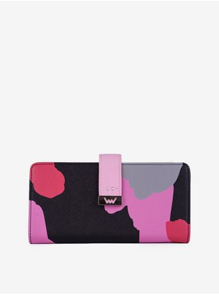Růžovo-černá dámská vzorovaná peněženka VUCH Teresa