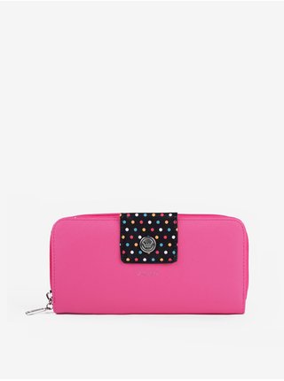 Černo-růžová dámská vzorovaná peněženka VUCH Whitney Watter