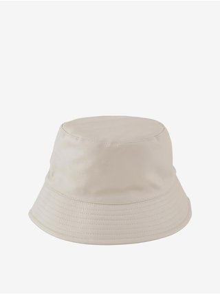Krémový dámsky koženkový klobúk Pieces Augusta