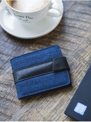 Černo-modrá pánská peněženka VUCH Aidan