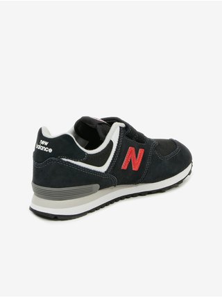 Čierne chlapčenské semišové topánky New Balance