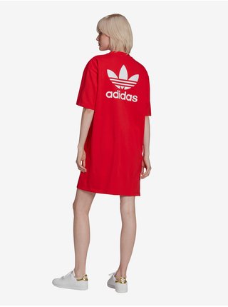 Červené šaty adidas Originals