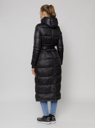 Černý dámský prošívaný kabát Devergo