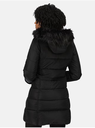 Černý dámský prošívaný kabát s kapucí Regatta