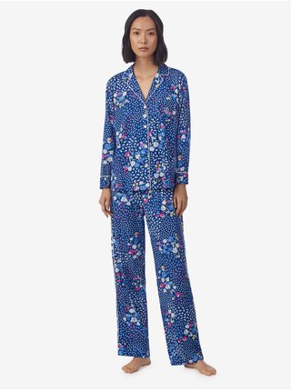 Modré dámské květované pyžamo Lauren Ralph Lauren