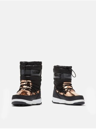 Čierne dámske snehule Moon Boot JR Girl Soft
