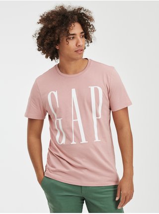 Růžové pánské tričko corp s logem GAP