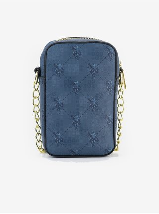 Modrá vzorovaná crossbody kabelka U.S. Polo Assn. Hampton Mini Bag