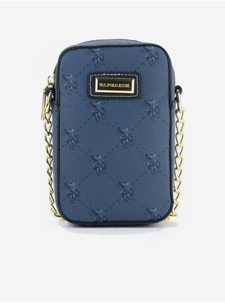 Modrá vzorovaná crossbody kabelka U.S. Polo Assn. Hampton Mini Bag