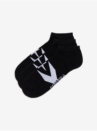Sada troch párov unisex ponožiek v čiernej farbe Converse