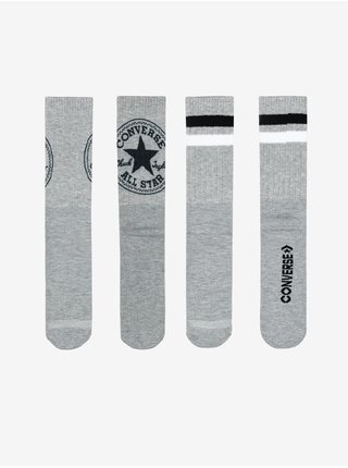 Sada dvoch párov pánskych ponožiek v šedej farbe Converse