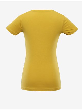 Hořčicové dámské tričko s potiskem Alpine Pro LAGA