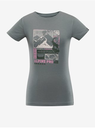 Šedé dámské tričko s potiskem Alpine Pro LAGA 