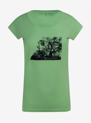 Zelené dámské tričko s potiskem Alpine Pro LAKYLA