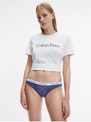 Sada tří vzorovaných kalhotek ve vínové a fialové barvě Calvin Klein Underwear