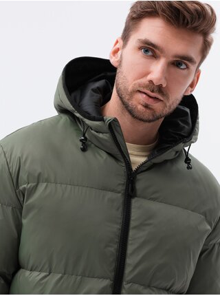 Khaki pánská zimní bunda Ombre Clothing C533