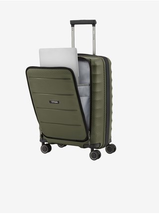 Cestovní kufr Titan Highlight 4w S Front pocket Khaki