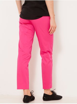 Tmavě růžové zkrácené kalhoty CAMAIEU 