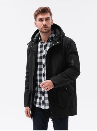 Černá pánská zimní bunda Ombre Clothing C460