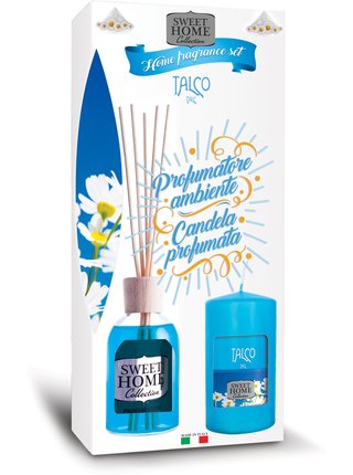 Aroma difuzér a vonná svíčka - dárkový set Sweet Home Talco (100 ml)